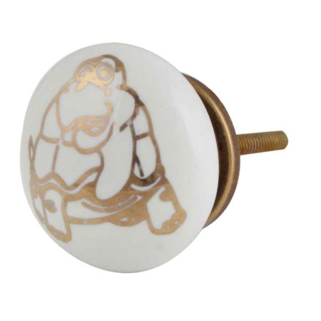 Golden Tortoise Pattern Ceramic Dresser Knobs